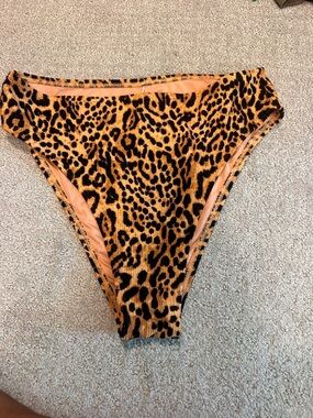 Billabong Leopard Print Orange Bikini Bottoms